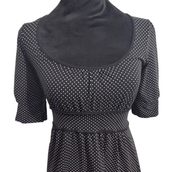 Energetic Black and White Polka Dot Women's Dress Size Small - Picture 4 of 9